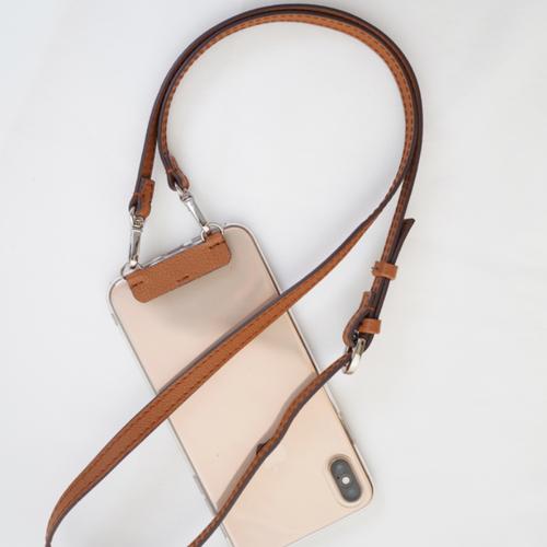 日韓簡約時尚斜挎手機掛繩帶手機殼pu皮革防丟失可調節手機背帶