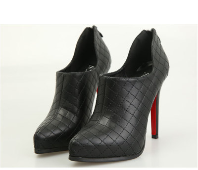 2017秋新品風菱格裸靴子尖頭細跟高跟短靴歐美風女靴潮 東材短靴型號【價格 圖片 品牌 報價】-蘇寧易購力盾服飾鞋帽專營店