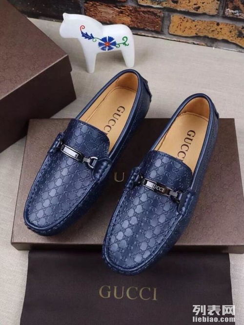 圖 原版古奇時(shí)尚舒適壓花男士休閑豆豆鞋廠家批發(fā) 武漢服裝 鞋帽 箱包