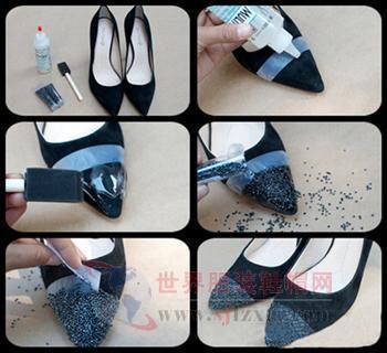 DIY亮片珠飾 獨一無二美鞋誕生啦-世界服裝鞋帽網-行業門戶.全國十佳電子商業行業門戶網站