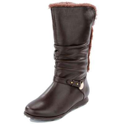 ST.CHIC琪珂 都市時尚牛皮女士中靴C21F45307D 咖啡色 36碼【報價、價格、評測、參數】_靴子_女鞋_服裝鞋帽_蘇寧易購觸屏版